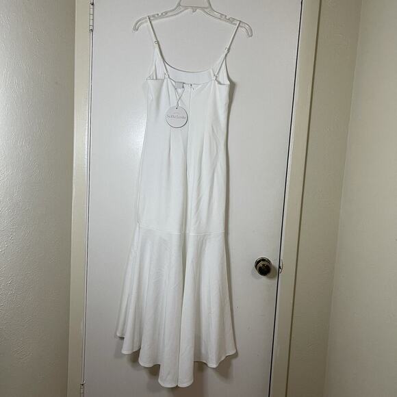 NEW! Selfie Leslie Emoji Asymmetrical Hemline Dress White bridal Wedding Small - Picture 12 of 12